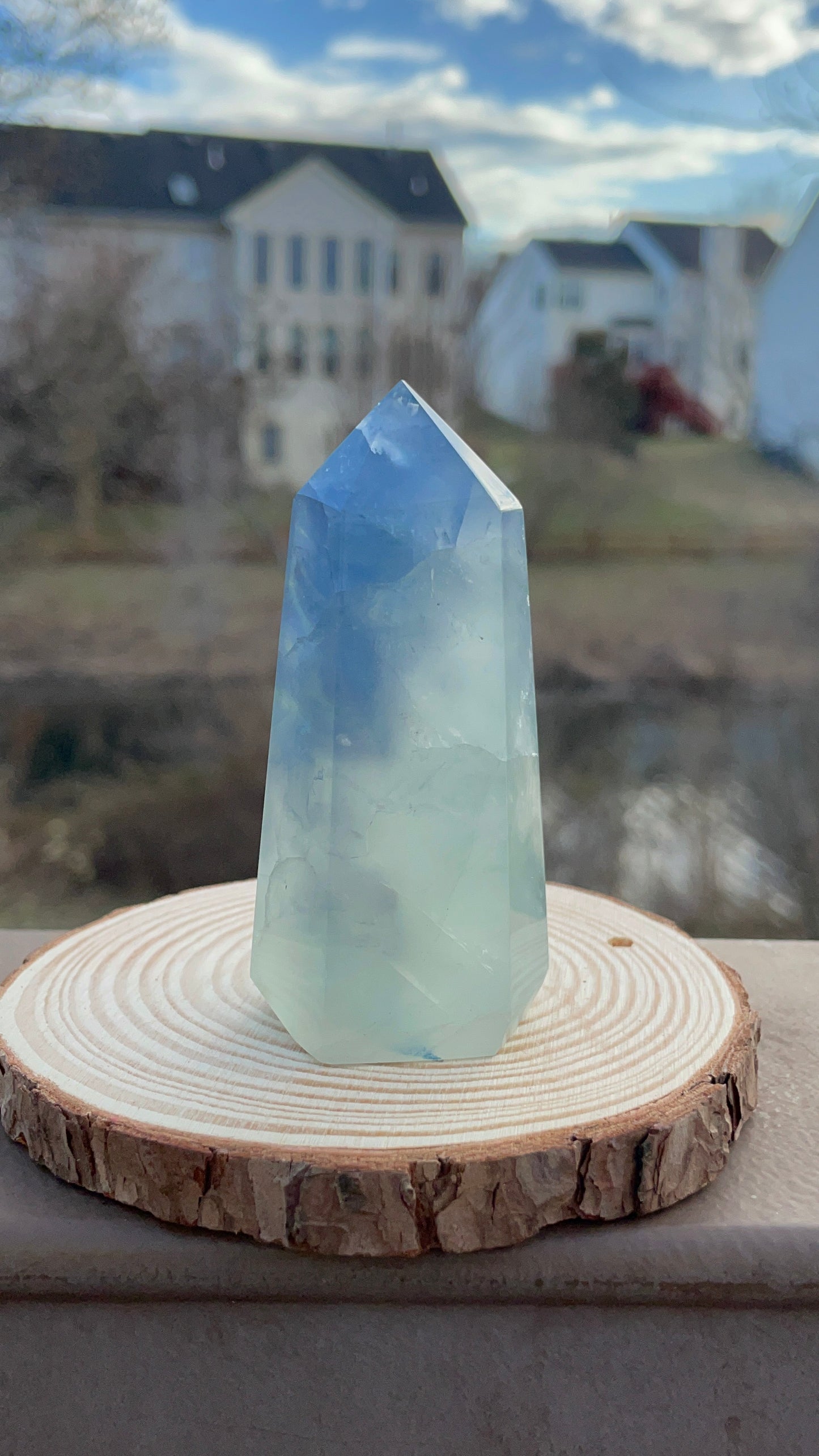 High Quality Blue Fluorite Tower