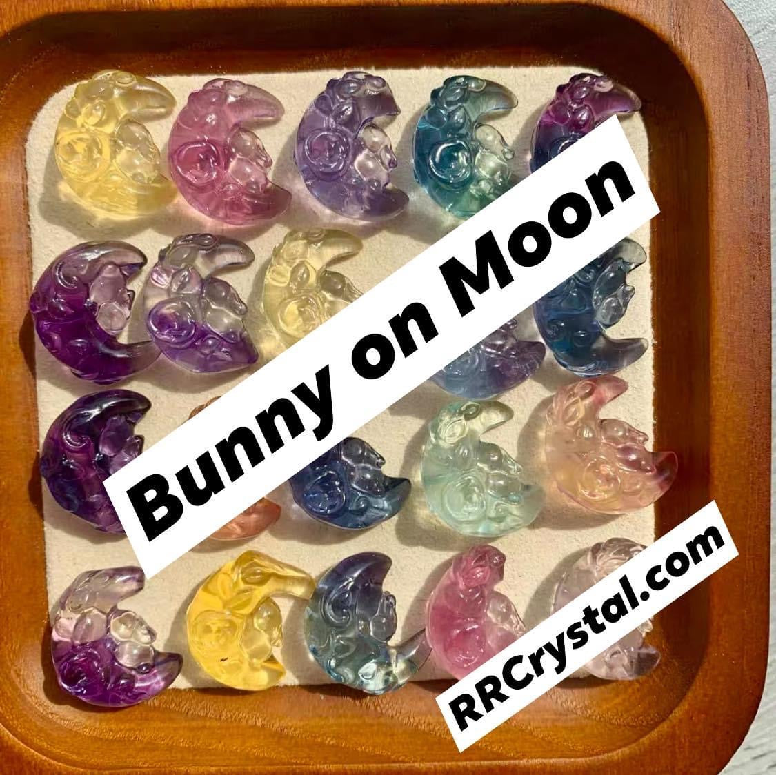 Sleeping Bunny on the moon fluorite crystal