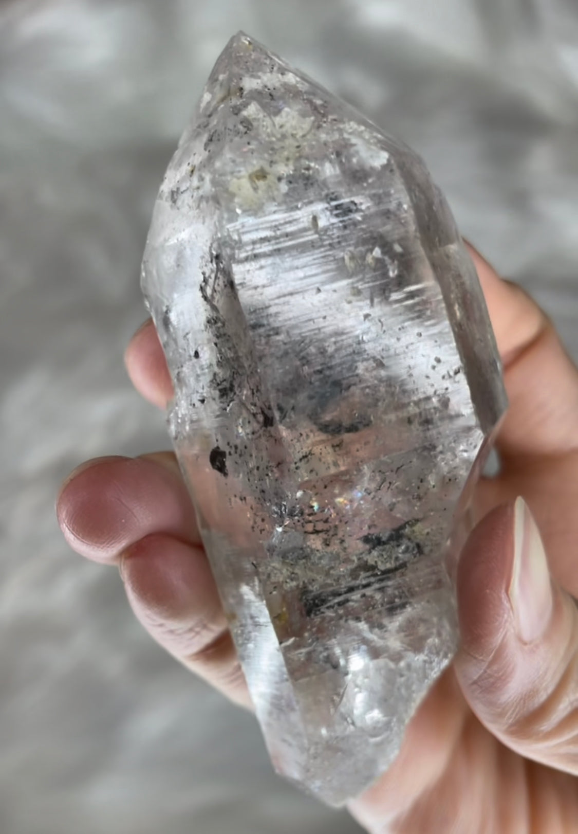 Enhydro Herkimer Diamond with MASSIVE mobile sands WATERFALL feature