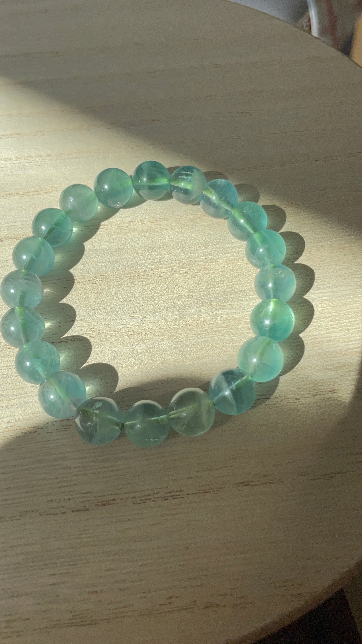 Blue Green fluorite bracelet