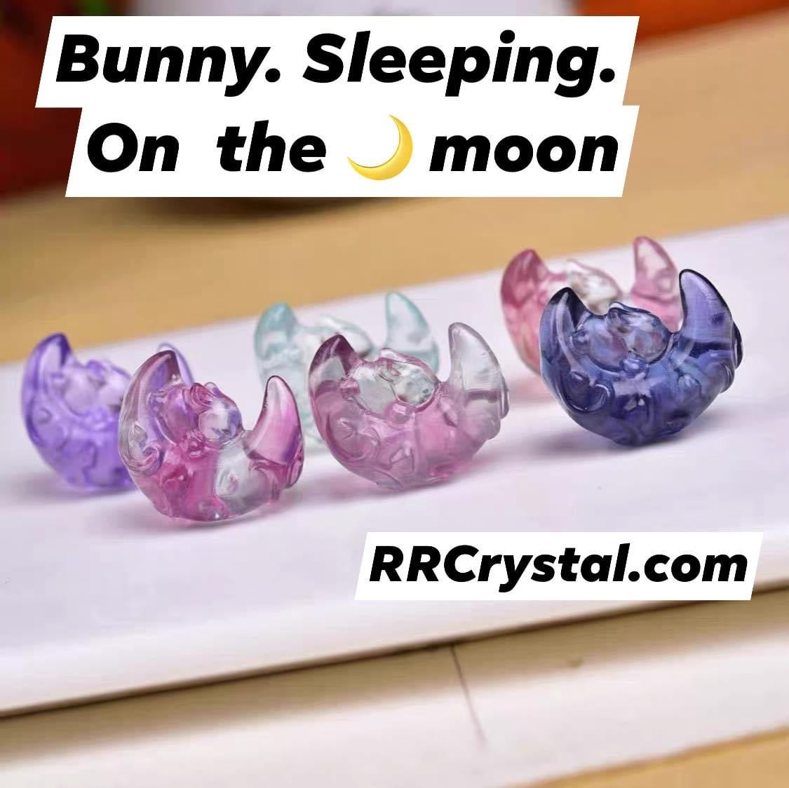 Sleeping Bunny on the moon fluorite crystal