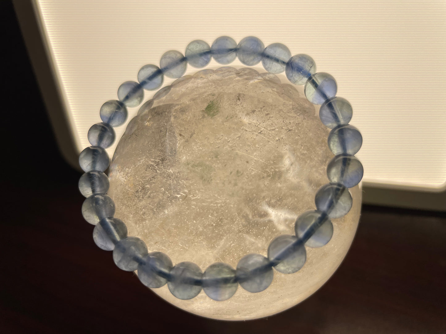 💙Blue fluorite 7.5mm crystal bracelet