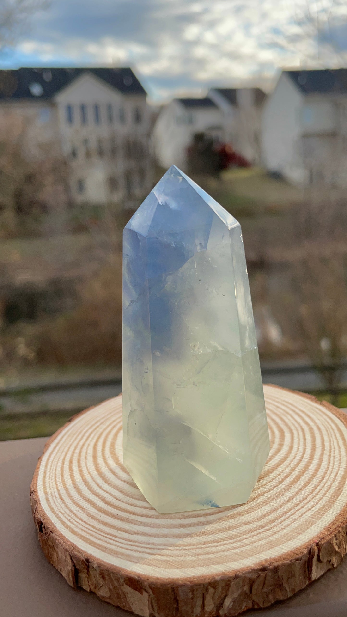 High Quality Blue Fluorite Tower