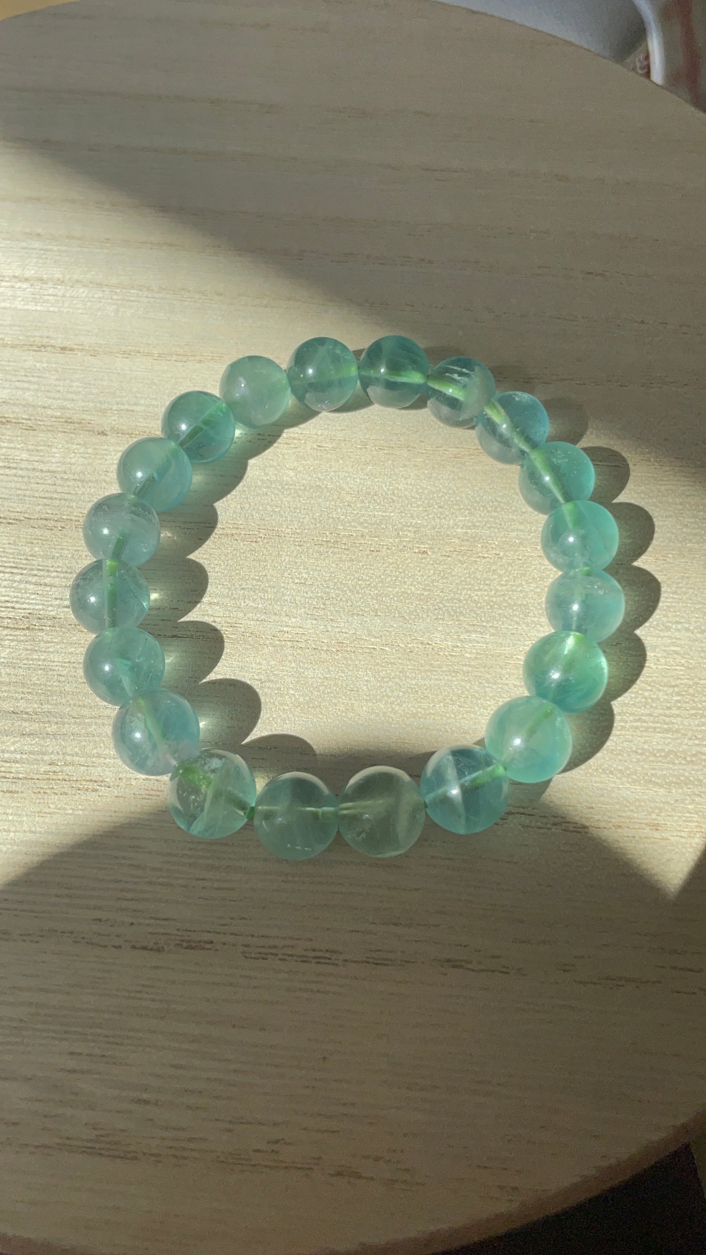 Blue Green fluorite bracelet