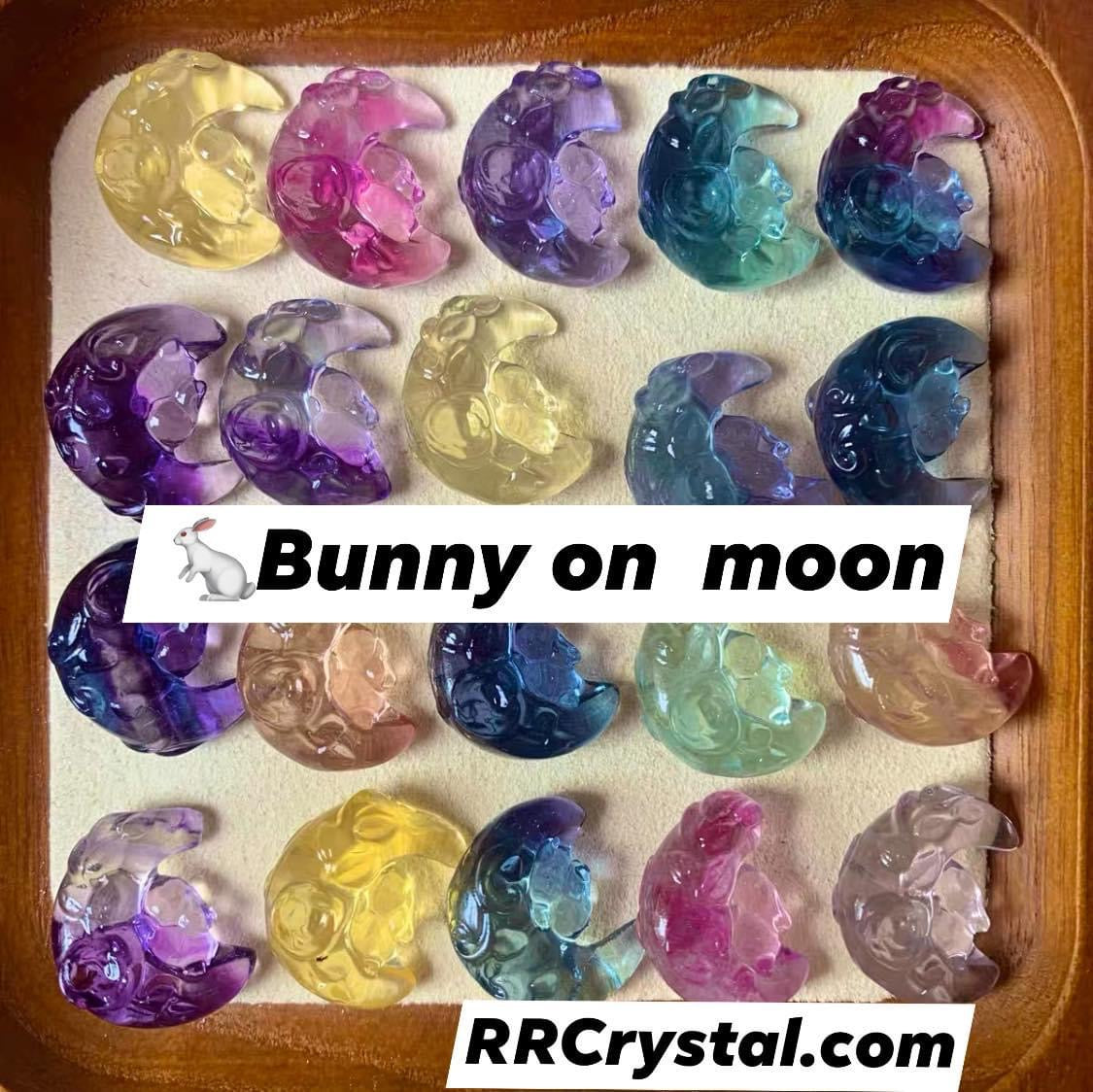 Sleeping Bunny on the moon fluorite crystal