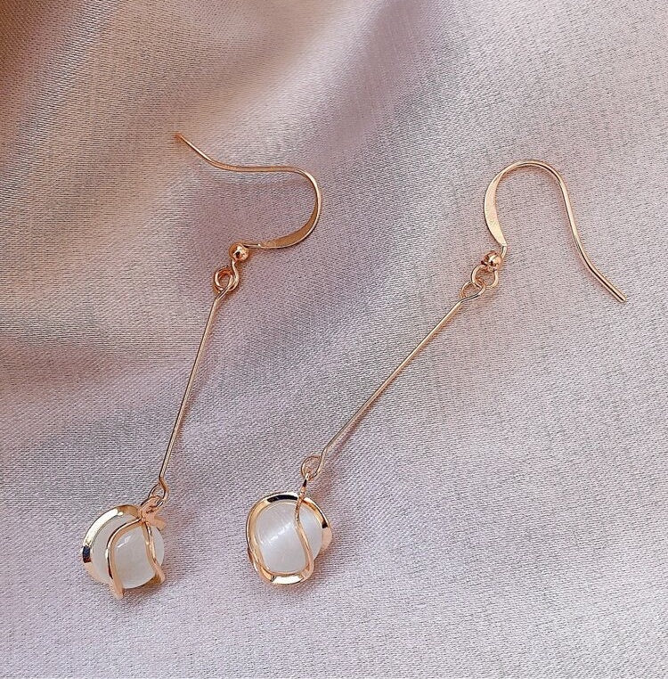 😺Cat Eye Bead Drop Earrings