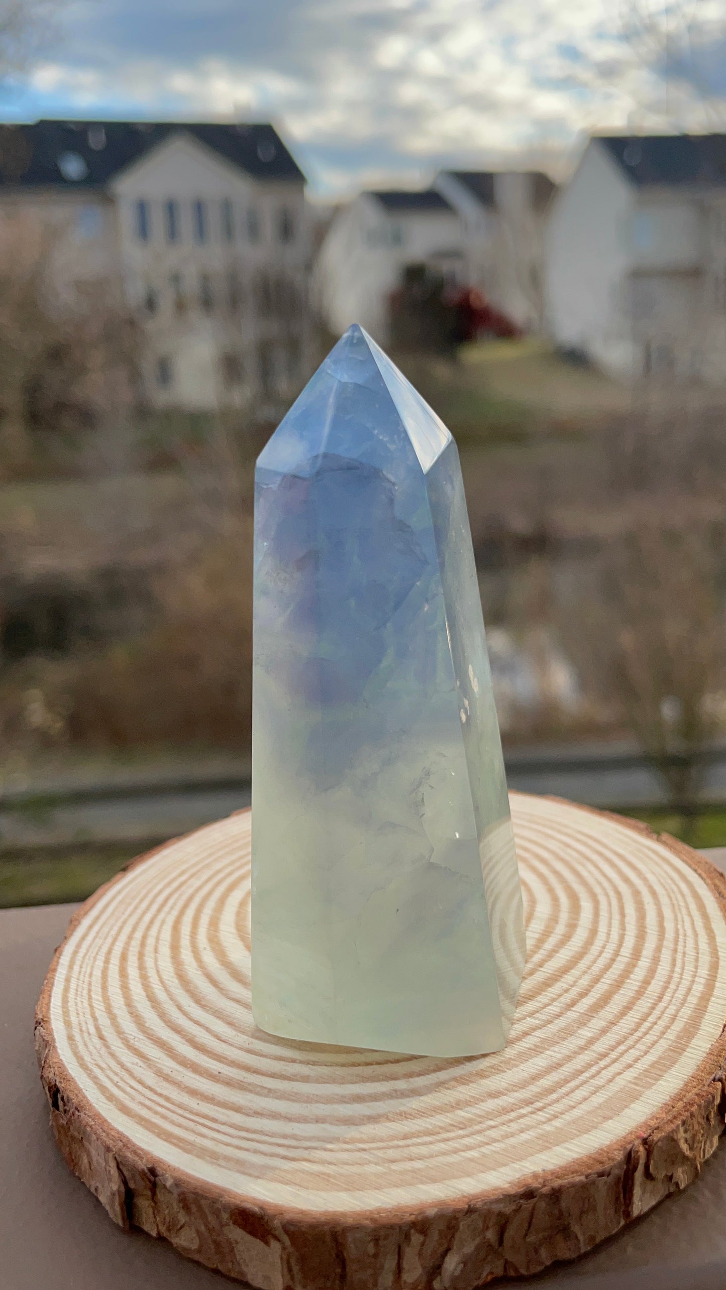 High Quality Blue Fluorite Tower