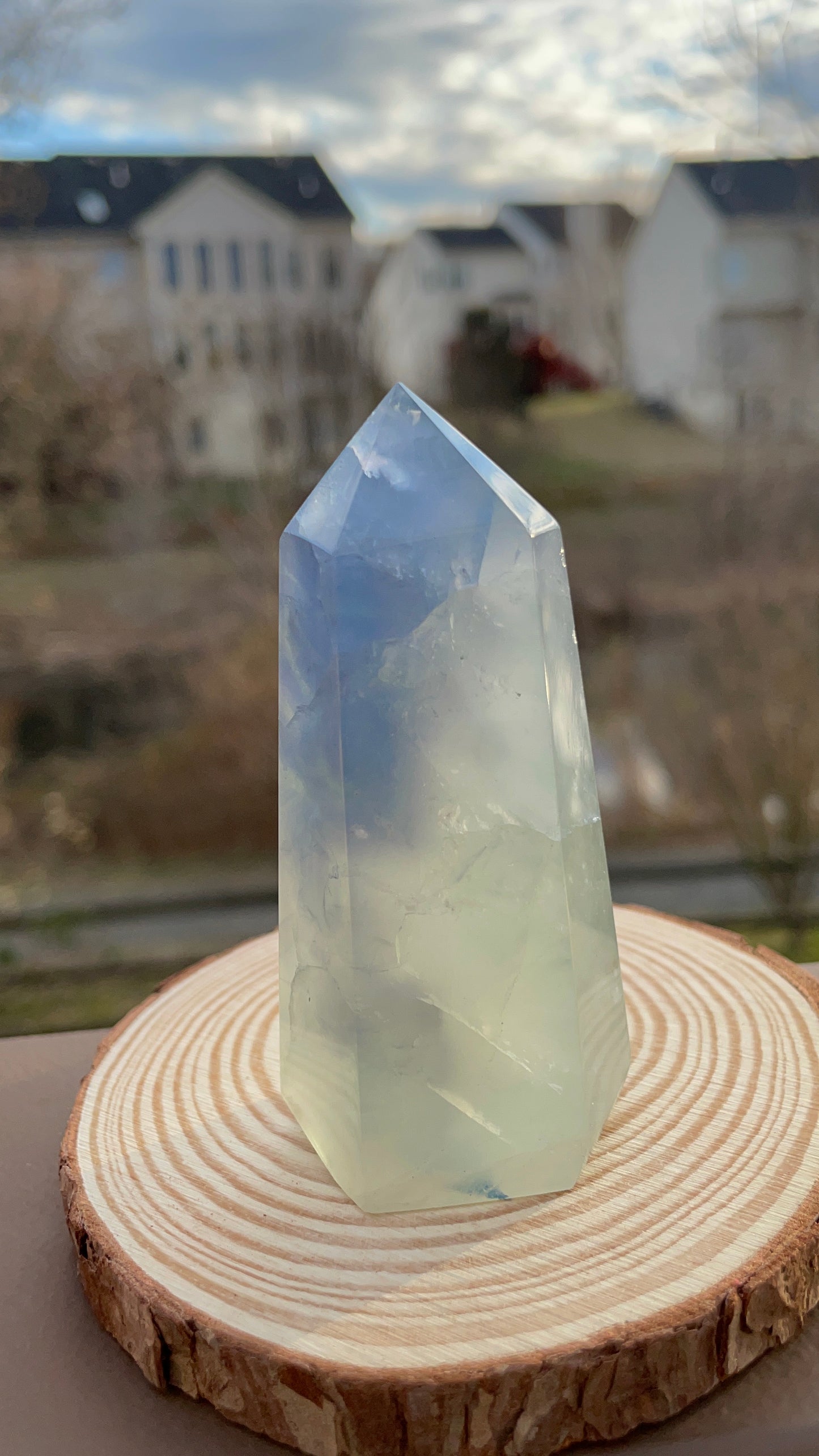 High Quality Blue Fluorite Tower